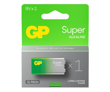 Bateria lub akumulatorek GP Bateria alkaliczna Super 9V/6LR61 9V (1 sztuka)